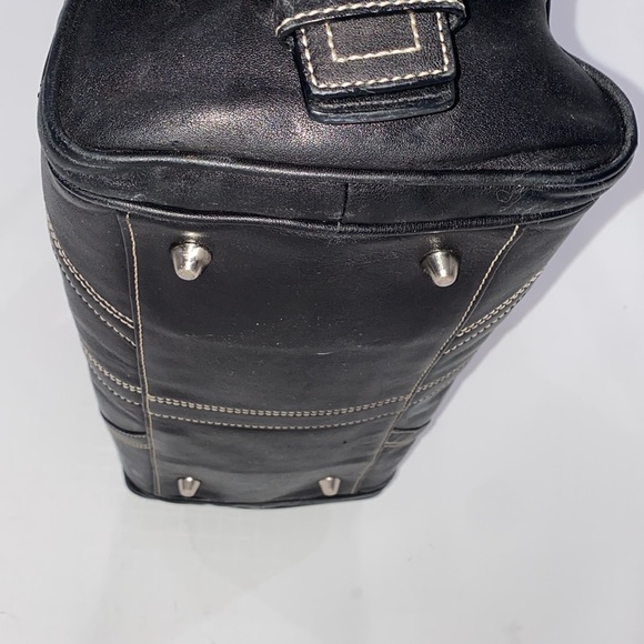 Coach Soho MIA Black Leather Satchel Purse Shoulder Bag With Side Pockets - Picture 9 of 15